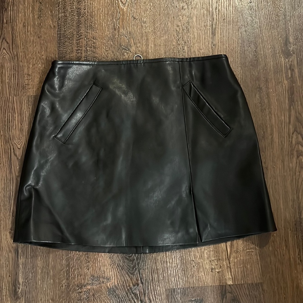 Blank NYC Leather Mini Skirt